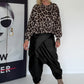 Ballonsweater im All Over Leo-Look - beige-leo-mehrfarbig