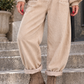 Cordhose mit großen Taschen und Gürtel - beige ( lieferbar ab ca. 03.11.26)