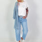 Flesje jeans - licht denim