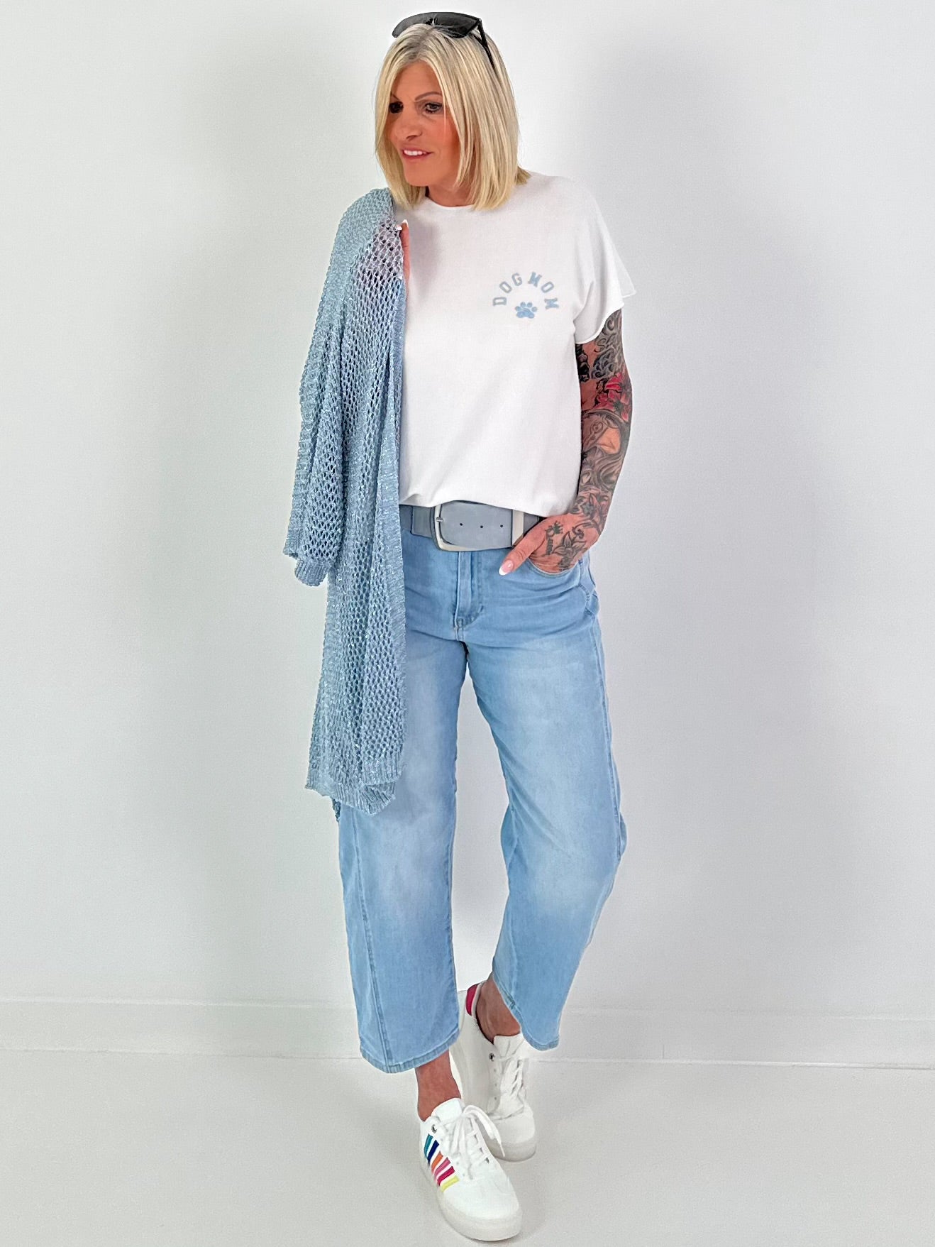 Flesje jeans - licht denim