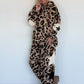 Zweiteiler mit Leo-Print und Stern-Patches - mehrfarbig