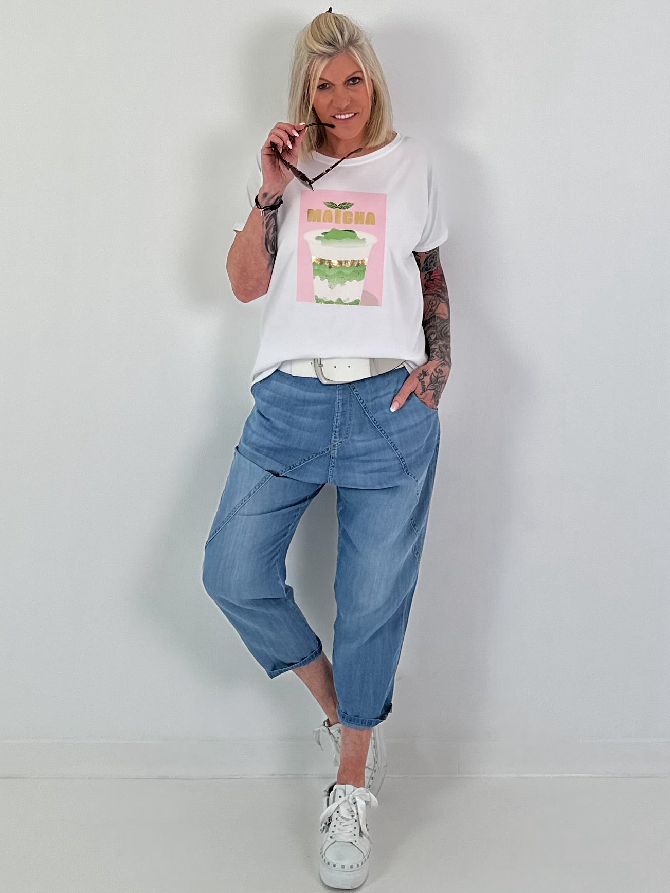 T-Shirt Matcha - white