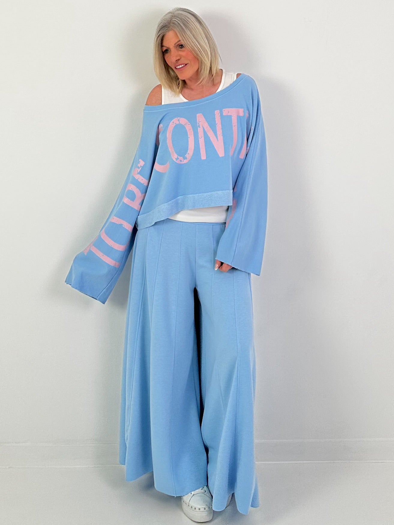 Palazzo-Hose - hellblau