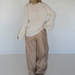 Kuschliger Pullover mit Fransen-Details - creme