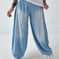 Leichte Ballon Jeans Hose  - hellbau