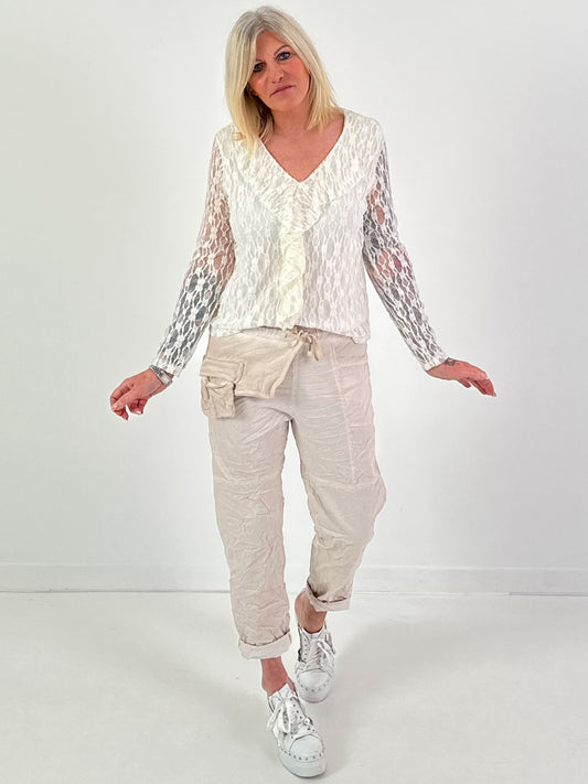 Spitzentunika Modell "Mella" - weiss