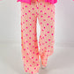 Musselin Hose mit Streifen - neonorange-weiss-pink