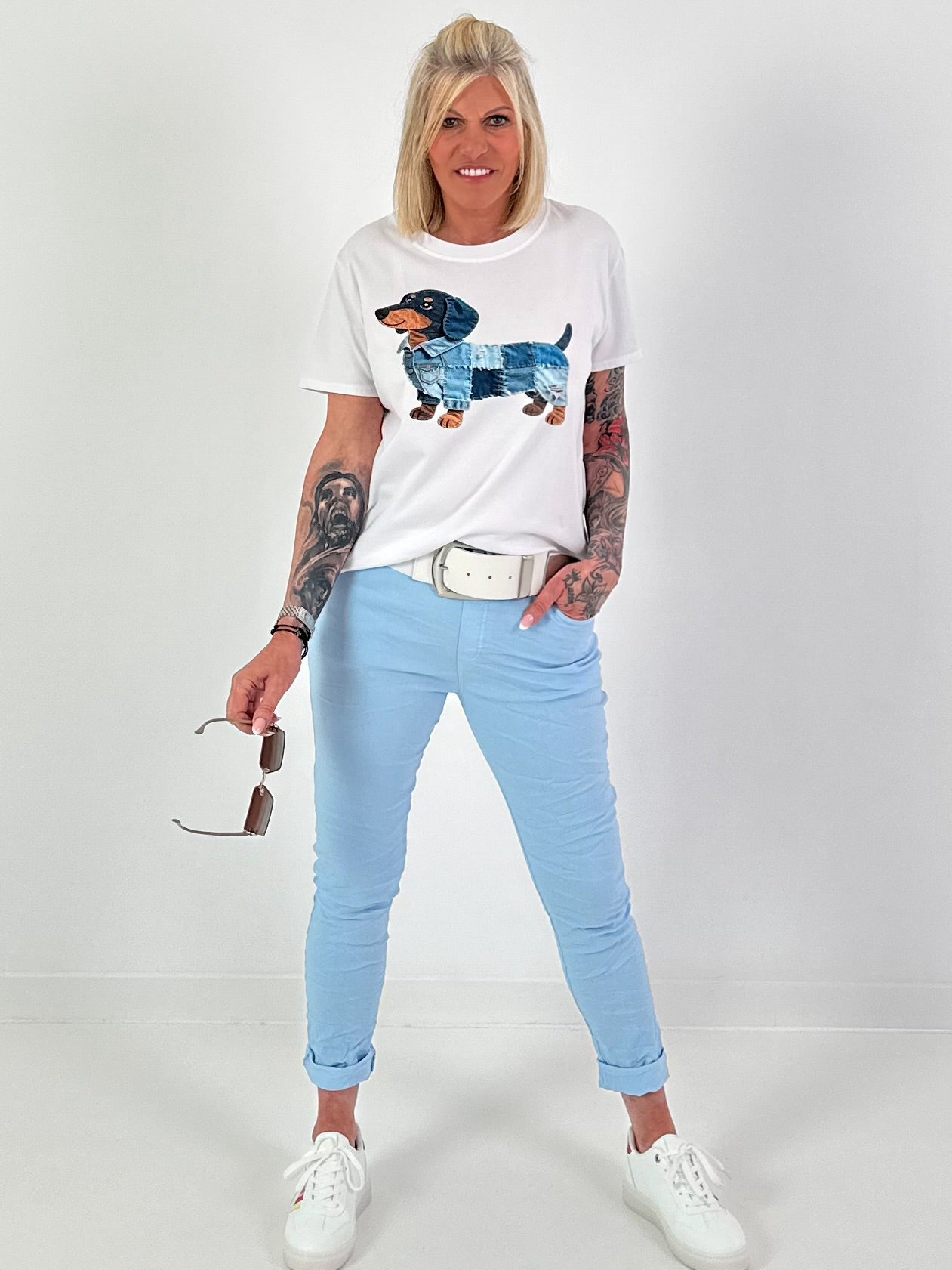 T-Shirt Dog - white