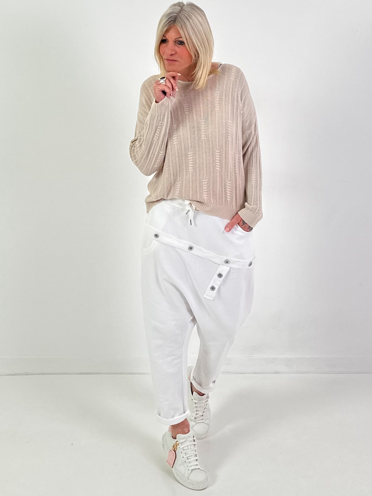 Strickpullover Modell "Soft Breeze" - beige