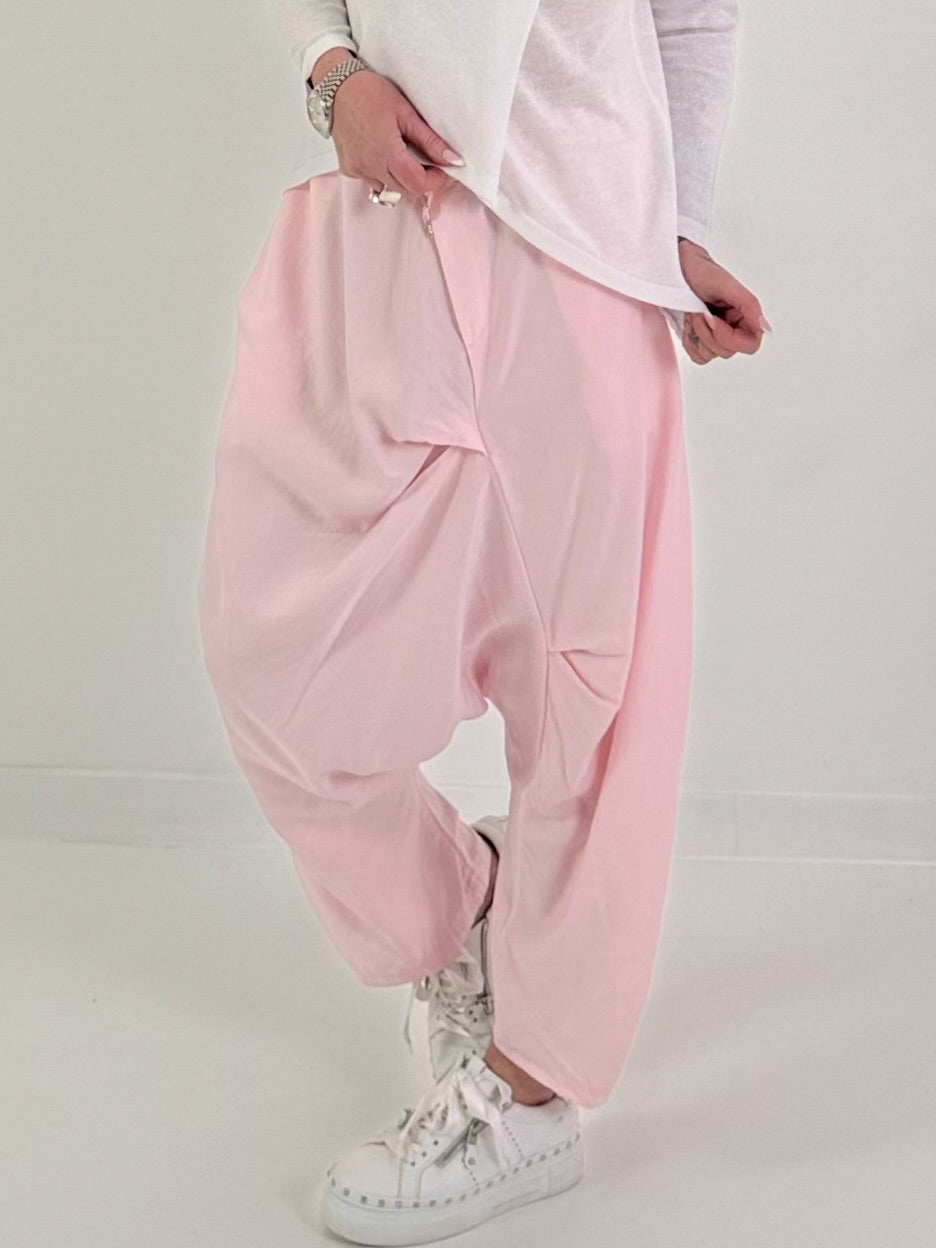 Leichte Haremhose - rosa