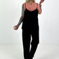 Top with silver eyelets - black