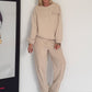 Trendiger Zweiteiler mit Nieten-Details - beige