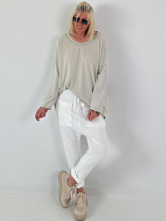 Oversized Shirt stone washed - beige