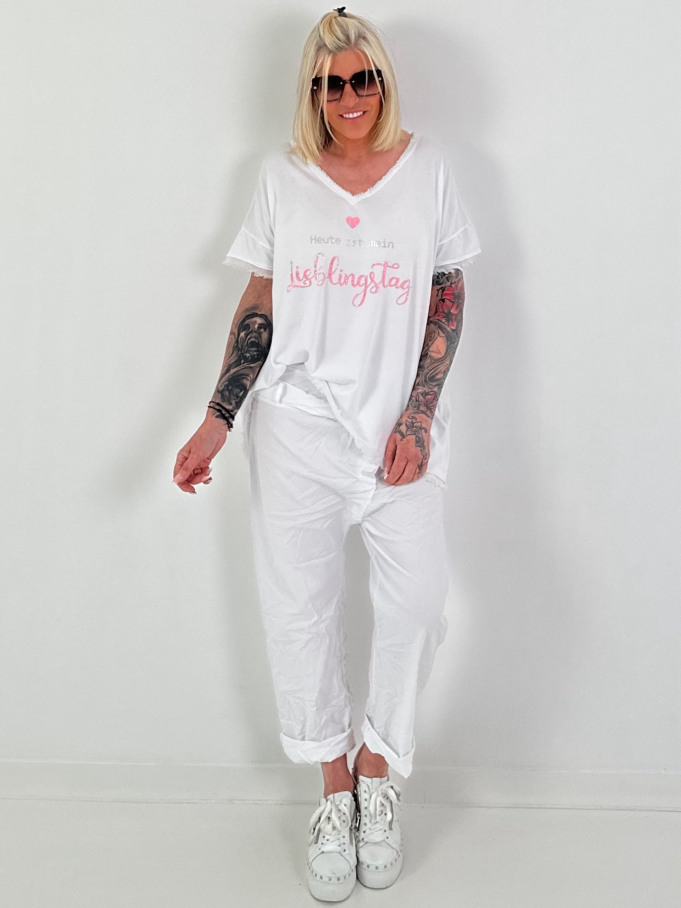 T-Shirt Lieblingstag - weiss