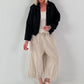 Ballon Hose mit raffiniertem Beinabschluss -beige