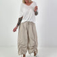Fine knit short-sleeve sweater - white