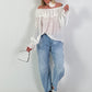 Carmen Tunic with Ruffles - white