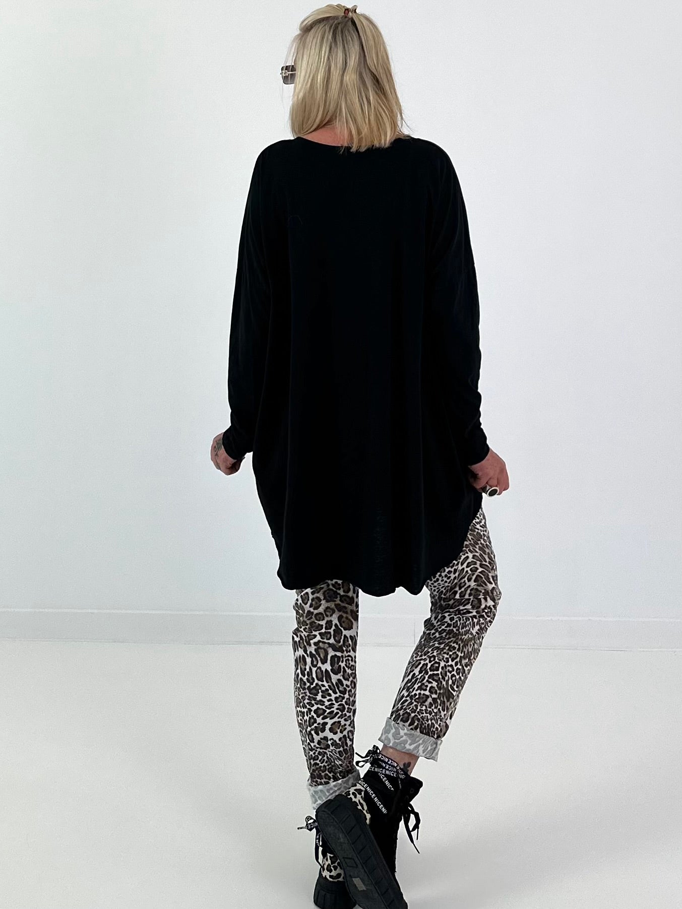 Oversized Shirt Finished - schwarz