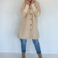 Teddymantel met mouwen met omslag - beige