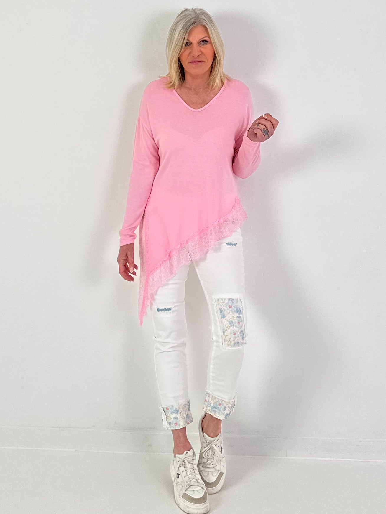 Feinstrick Pullover - rosa