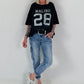 Sweater mit Vintage-Print - schwarz
