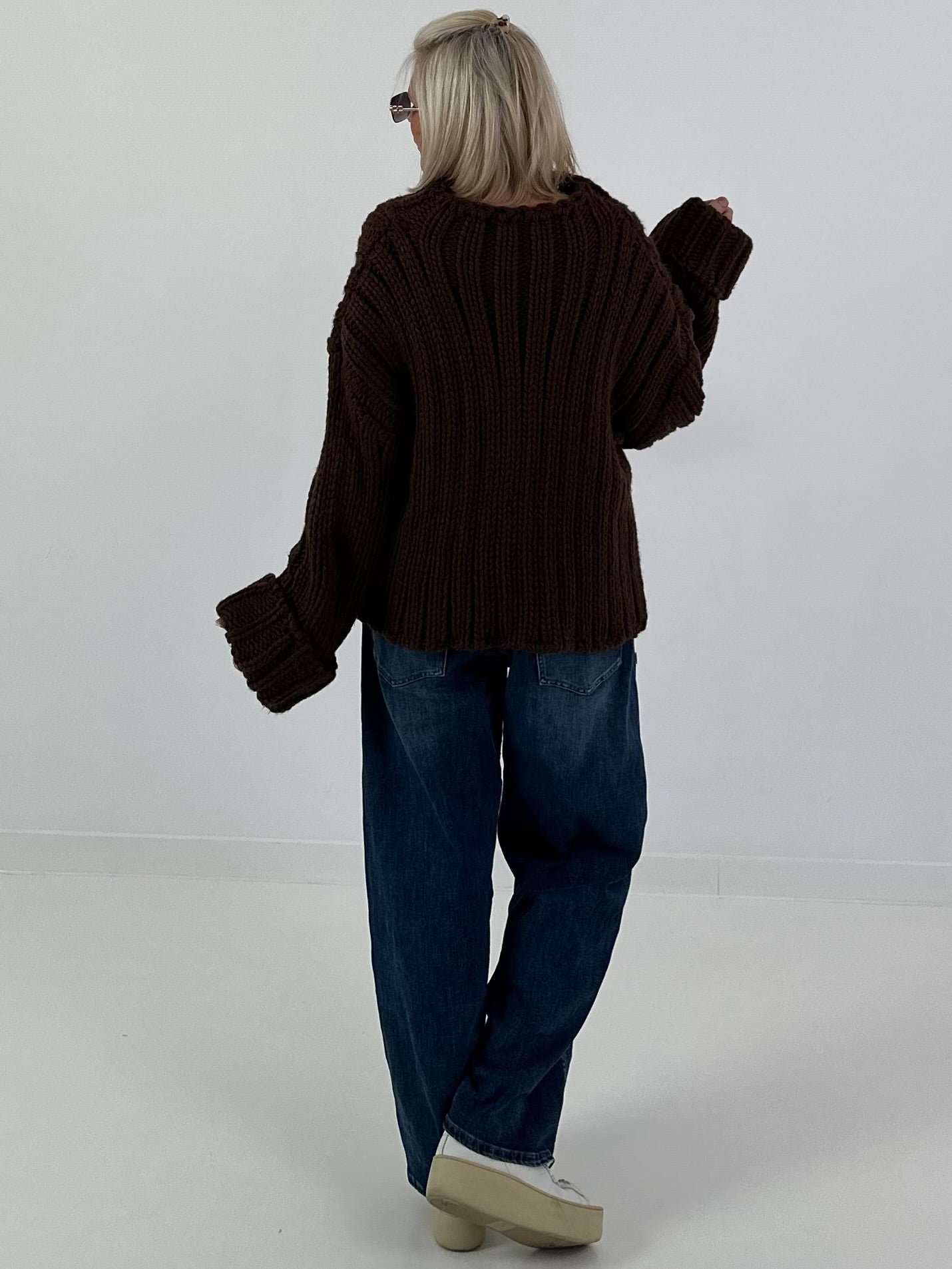 Chunky knit sweater - mocha