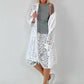 Stylische Hose mit Überwurf im Knit-Look - weiss