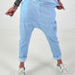 Baggy Jeans with Statement Patch - light blue