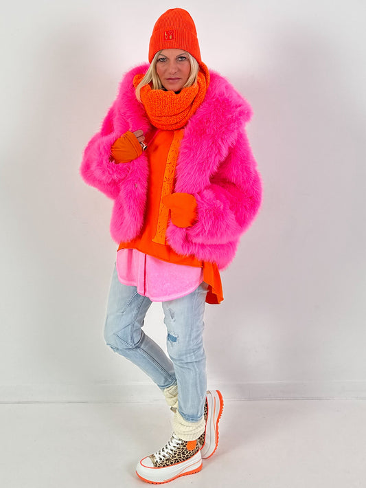 Bontjas model "Cloud 9" - neonroze