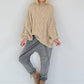 Kuschliger Strickpullover mit Zopfmuster - taupe