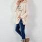 Pullover mit Teddy Kapuze Modell "Good Focus" - beige