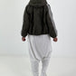 Bomberjacke mit Kapuze - oliv