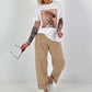 T-Shirt Fashion Leopard - weiss