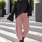 Sweater with trumpet sleeves - used-black