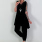 Linen two-piece set - black