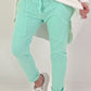 Sweatpants with large patch pockets - mint