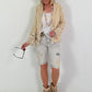 Boho Jacke mit aufwendigen Details- beige-gold