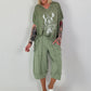 Fine knit shirt Mouse - khaki