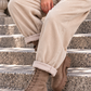 Cordhose mit großen Taschen und Gürtel - beige ( lieferbar ab ca. 03.11.26)