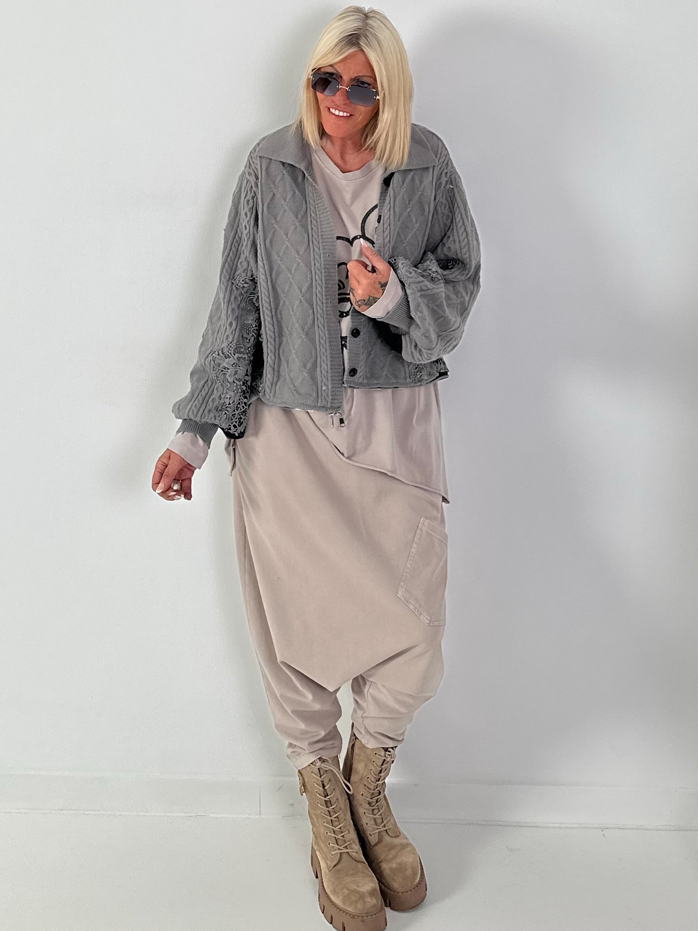 1 Jacke 2 Looks - schwarz-grau