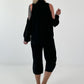 Bluse mit mit cold shoulder Detail - schwarz