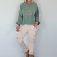 Hoodie Don´t Overthink - Salbei