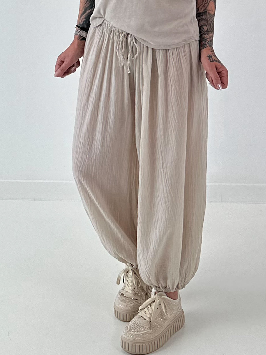 Lichte harembroek - beige