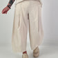 Ballon Hose mit langer Bundfalte - beige