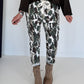 Cargo trousers with camouflage print - white-olive-multicoloured