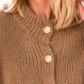 Kuschelige Oversized Strickjacke mit Außennähten - camel