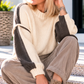 Pullover Two Colors - beige-mokka
