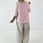 Leichte Feinstrickjacke mit Knopf- rosa