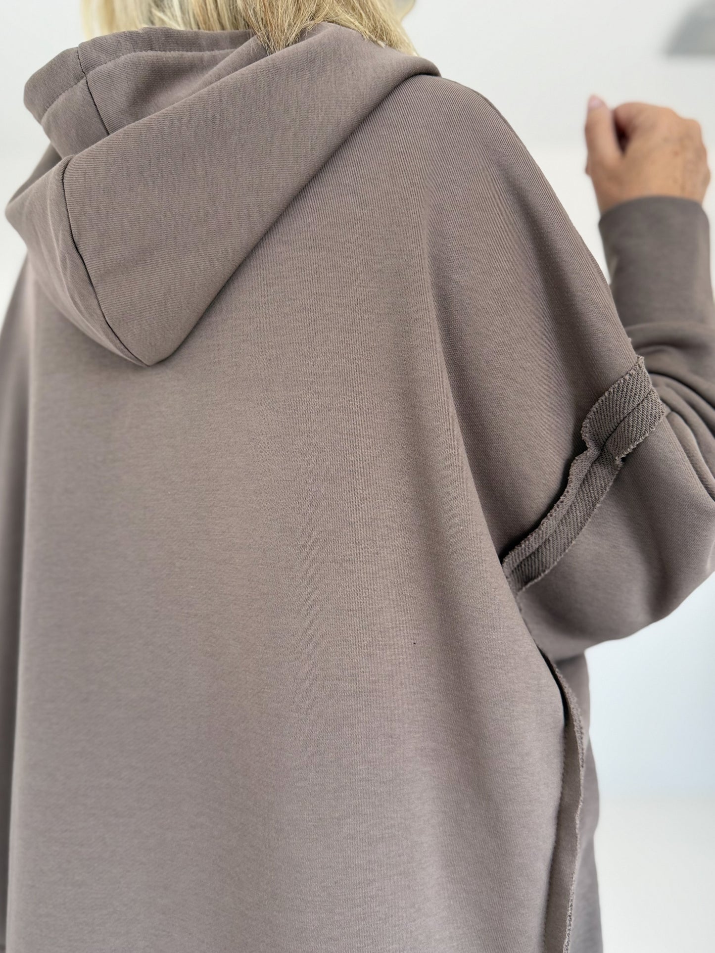 Oversized Hoodie Be Yourself - taupe