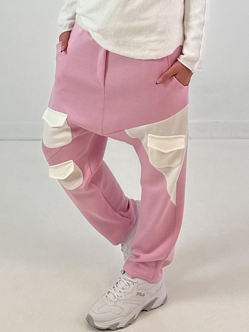 Baggy broek model "Pocket Style" - roze